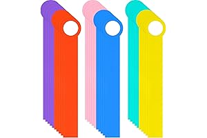 GEYEE Library Book Dividers | 30 Pcs Shelf Markers with 60 Assorted Colored Stickers