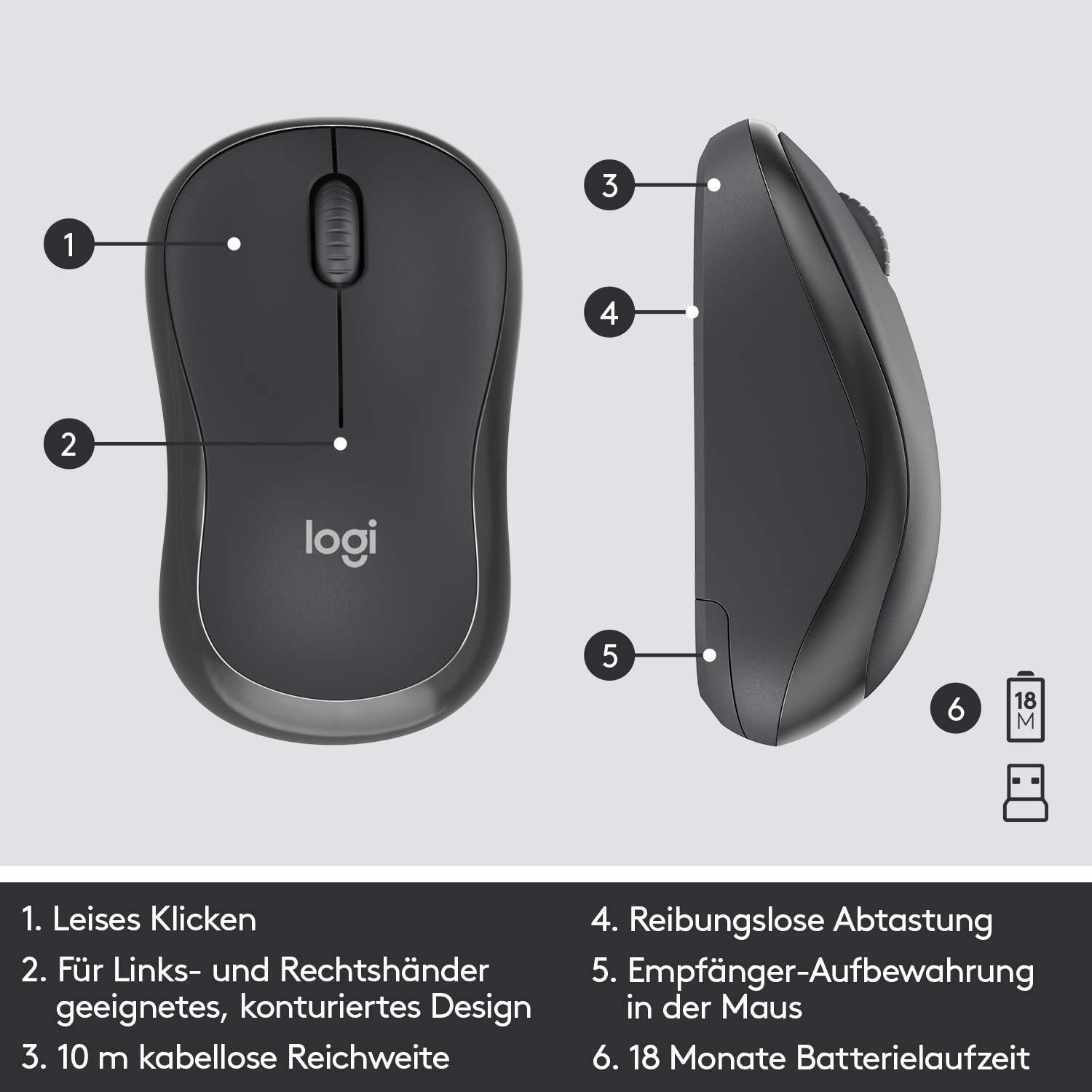 Logitech MK295 silencioso inalámbrico COMBO - DEU QWERTZ