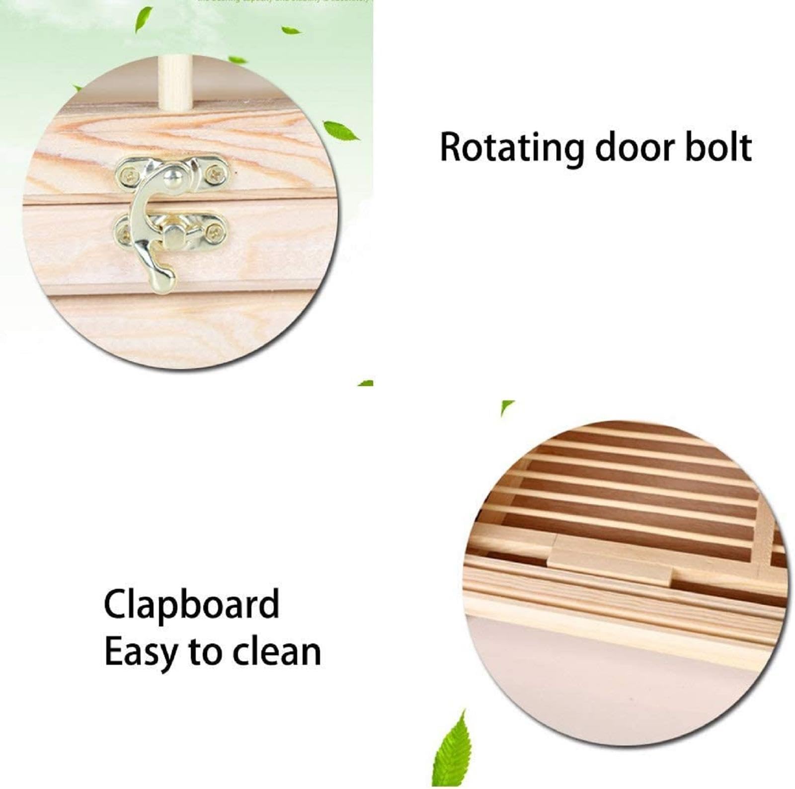 Jaula de pájaros de madera maciza para palomas con perno giratorio para puerta, ideal para emparejamiento y suministros de carreras