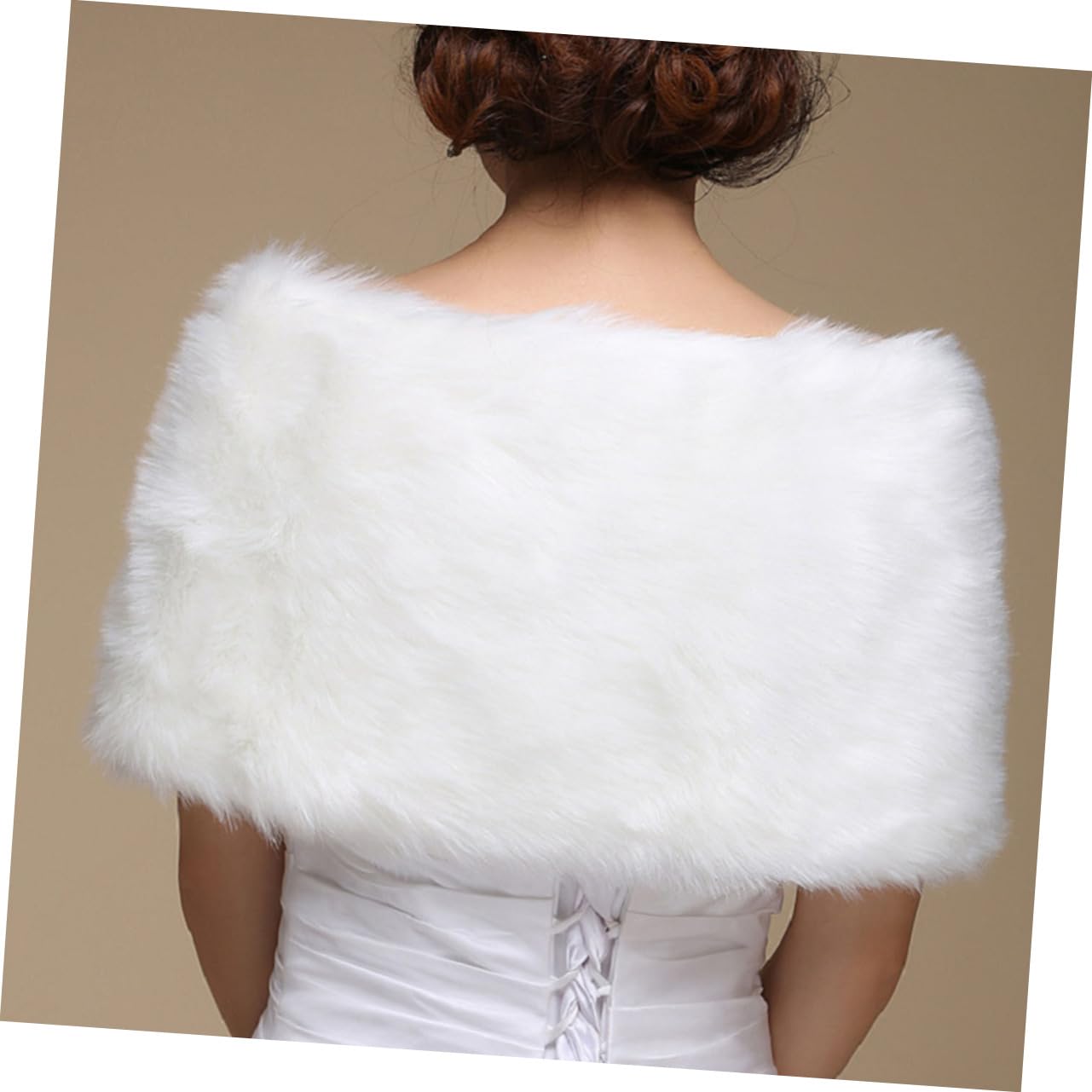 2piezas Chal De Novia Elegante y Cálido Para Invierno Estola De Para Ceremonias y Fiestas