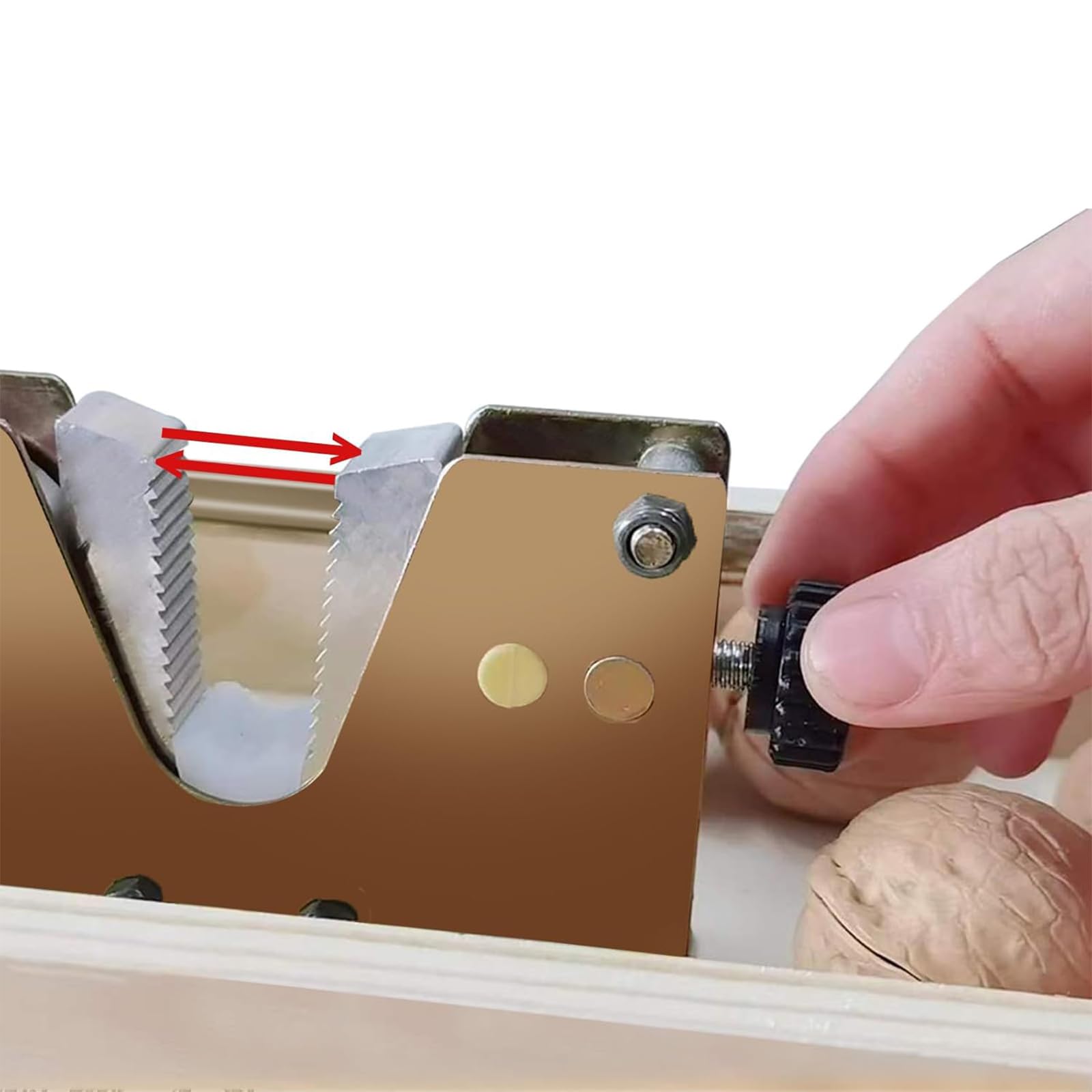Casse-Noix avec Base en Bois Pratiques avec Compartiment De Rangement pour Les Amateurs Cuisine Outil en Plastique