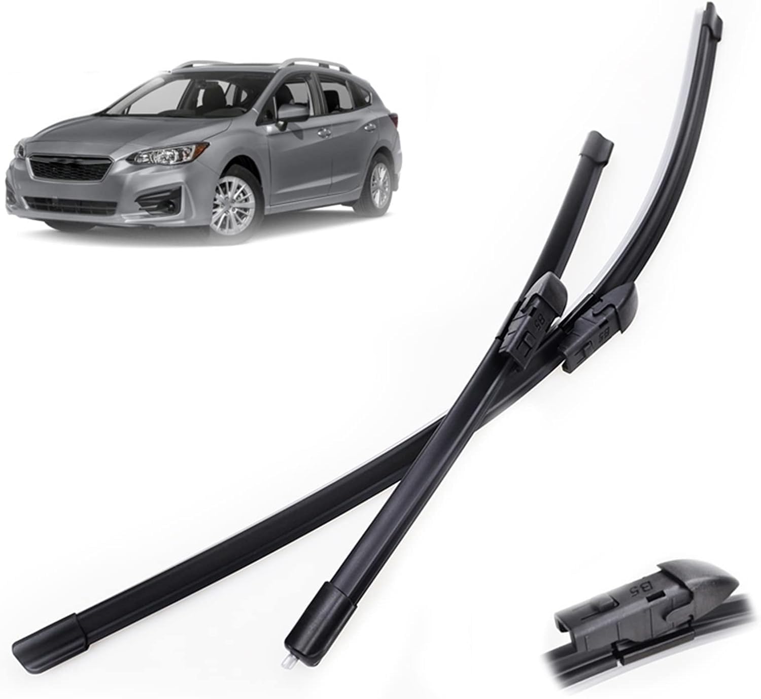 RESKIU Car Front Windshield Wiper Blade Set Replacement for Subaru Impreza XV GK GT 2017 2018 2019, All Season Windscreen Wipers Quiet Easy Installation