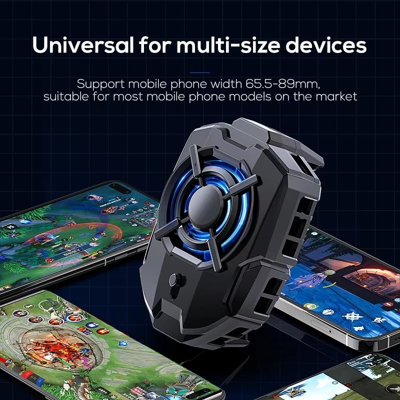 Image of BKN Fast Cooling X Memo DLA7 Mobile Cooler with Blue Light Adjustable Portable Gaming Semiconductor Cooling Radiator for Gaming, Live Streaming with 2 Speed Gears