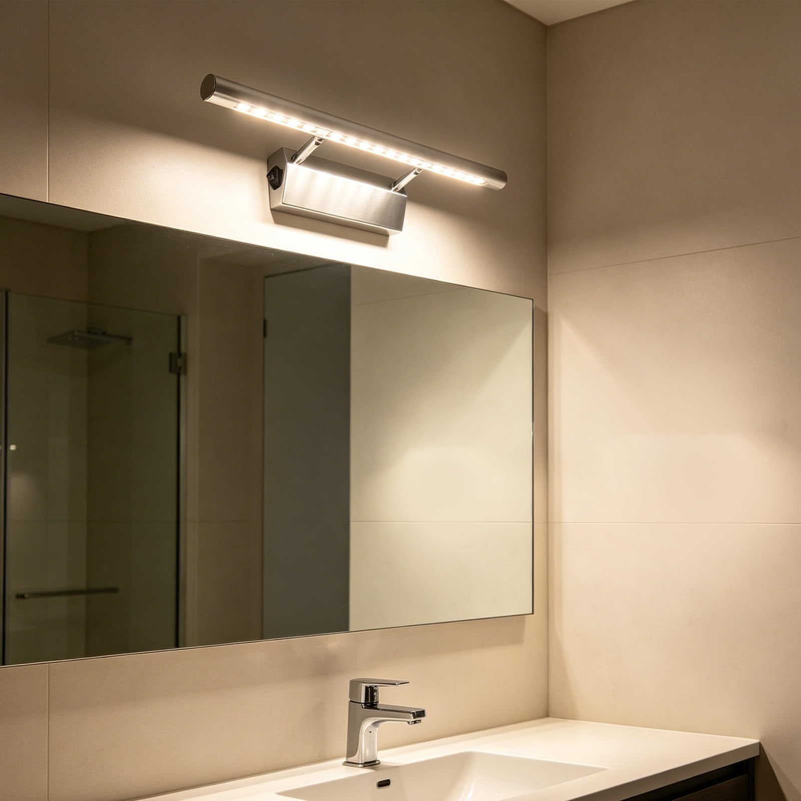 Lámpara de pared impermeable con rotación de 180 grados e interruptor integrado para aseos 8