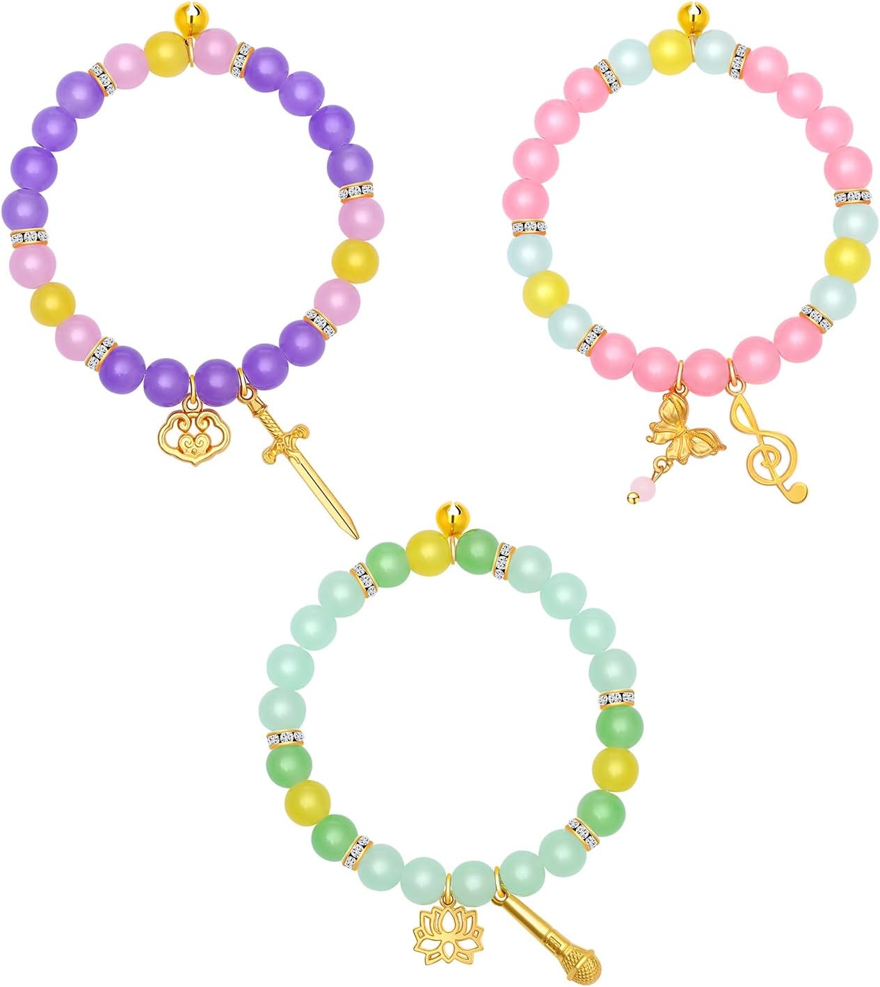 Demon Inspired Bracelets Hunters Bracelets Best Friend Friendship BFF Concert Cosplay Accessories Costumes Jewelry Gift(Style 1)