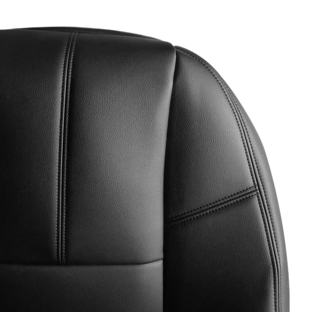 Funda de Asiento de Cuero para la Parte Inferior del Conductor y Pasajero Compatible con Silverado 2007-2014