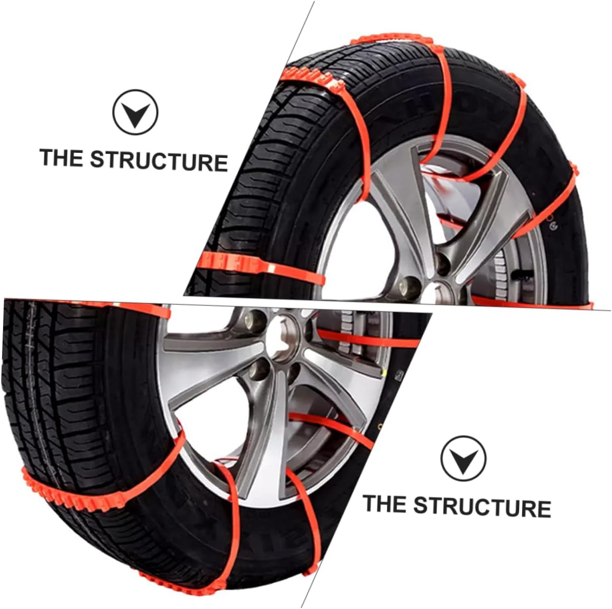 Alipis 10pcs Snow Tire Chains for Vehicles Slip Wheel Chain Versatile for Motorcycles