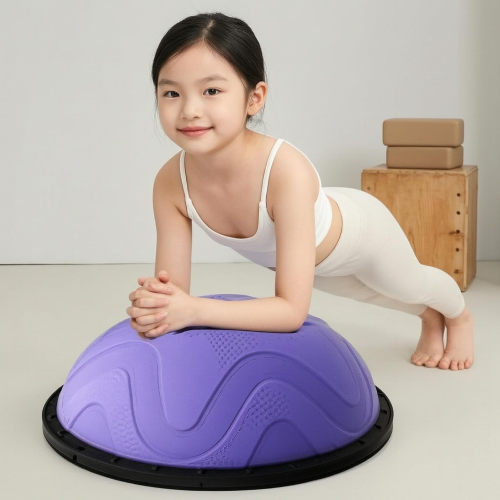 Semisfera Fitness con Pompa Versatile | Base Stabile Antiscivolo, Tavola per l'equilibrio con Semisfera, Robusta, Dome, Casa