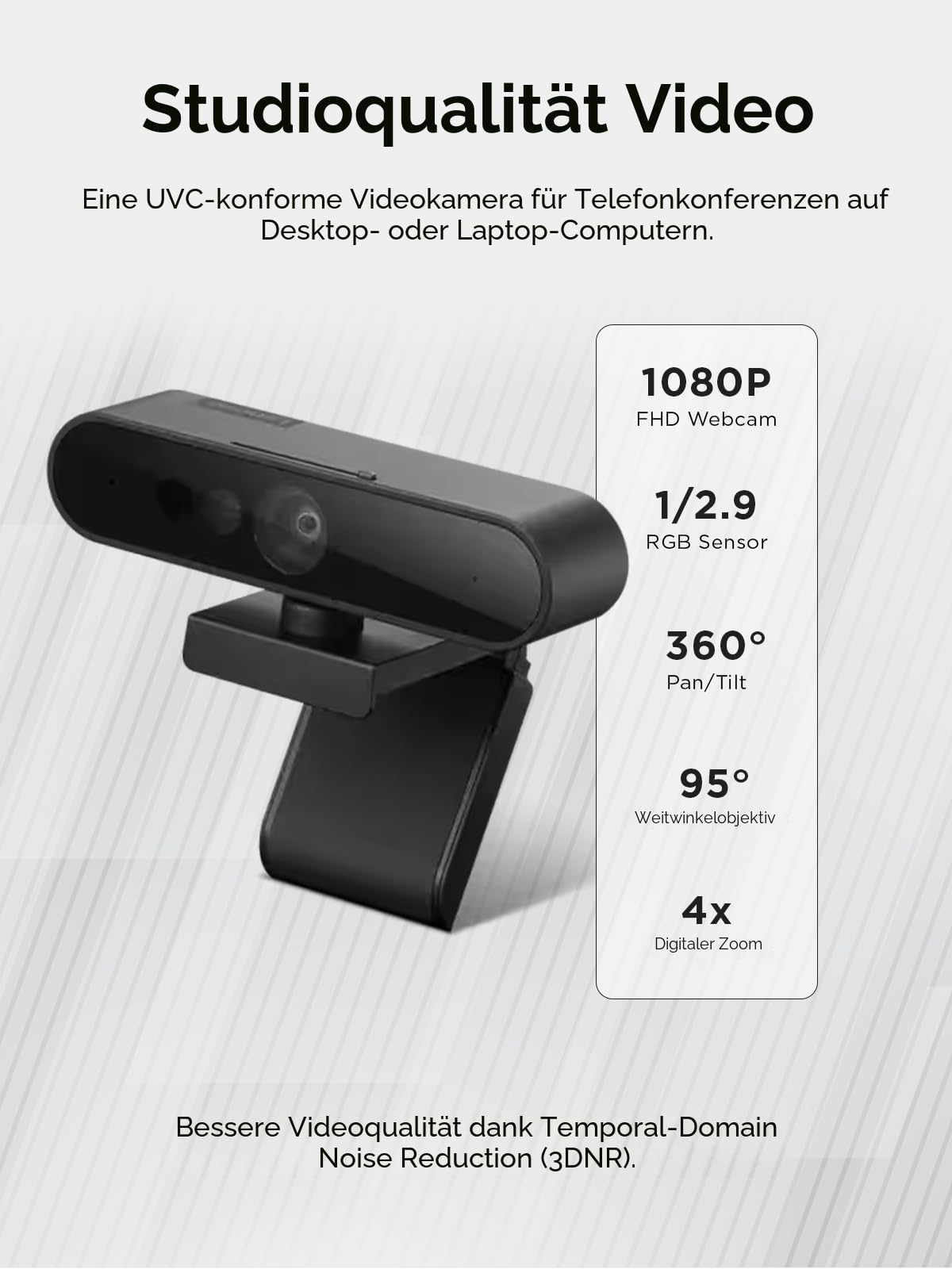 Lenovo Performance FHD Webcam - Webcam - schwenken/neigen