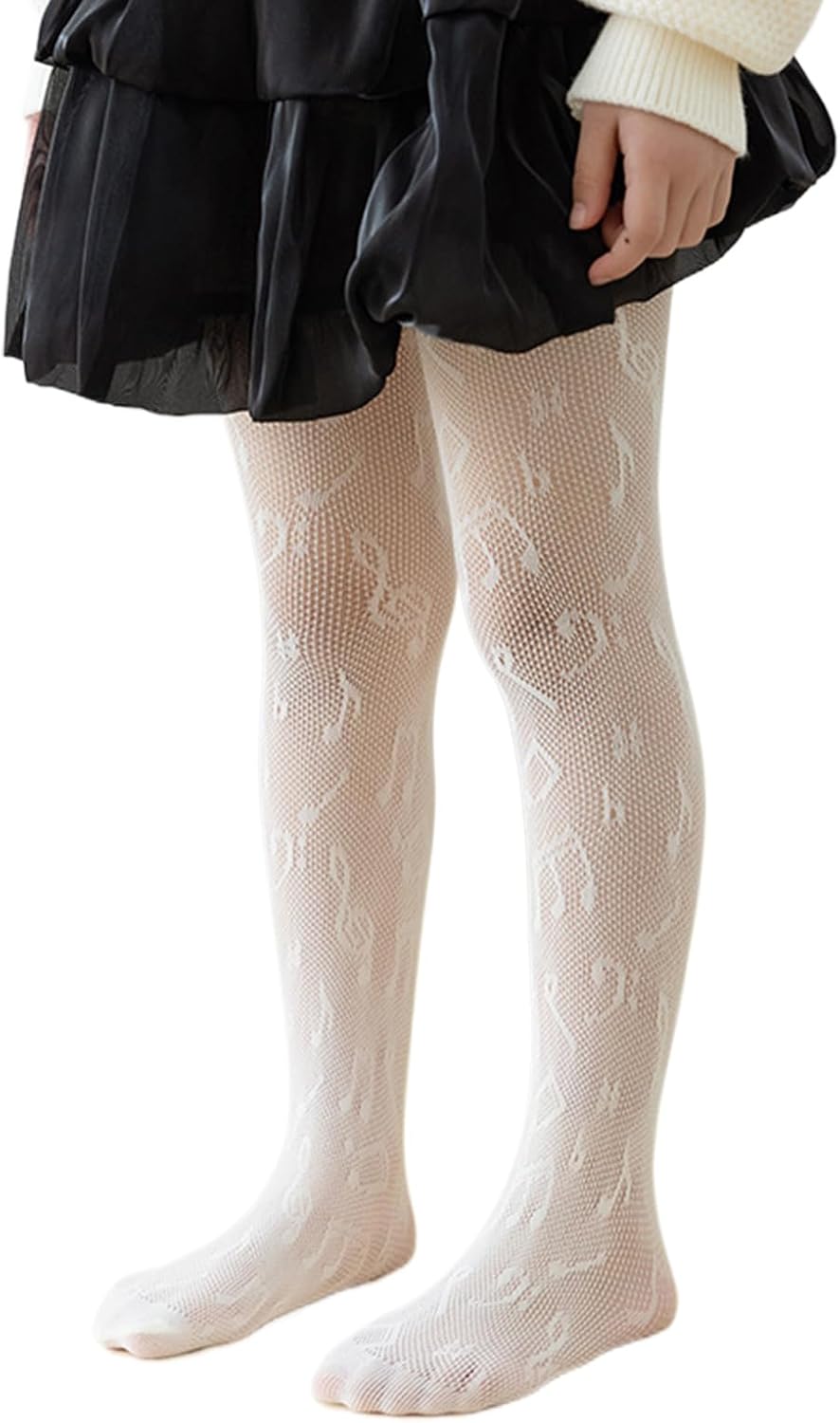 Fashion Netting Leggings For Girl Notes Pattern Tights Antimosquito Stockings Kids Princess Pantyhose For Spring Wear NonSlip