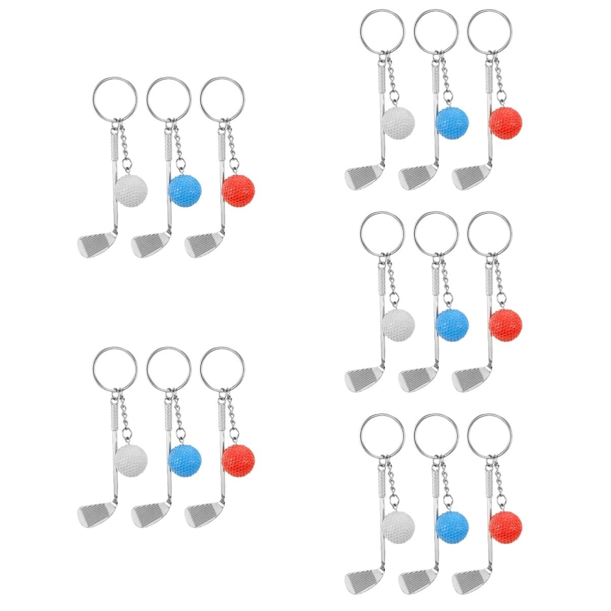 TOYANDONA Golfschlüsselanhänger Metall Golfschläger Und Golfball Design Dekorativer Schlüsselring Für Und Türschlüssel Golfzubehör Für Golfer