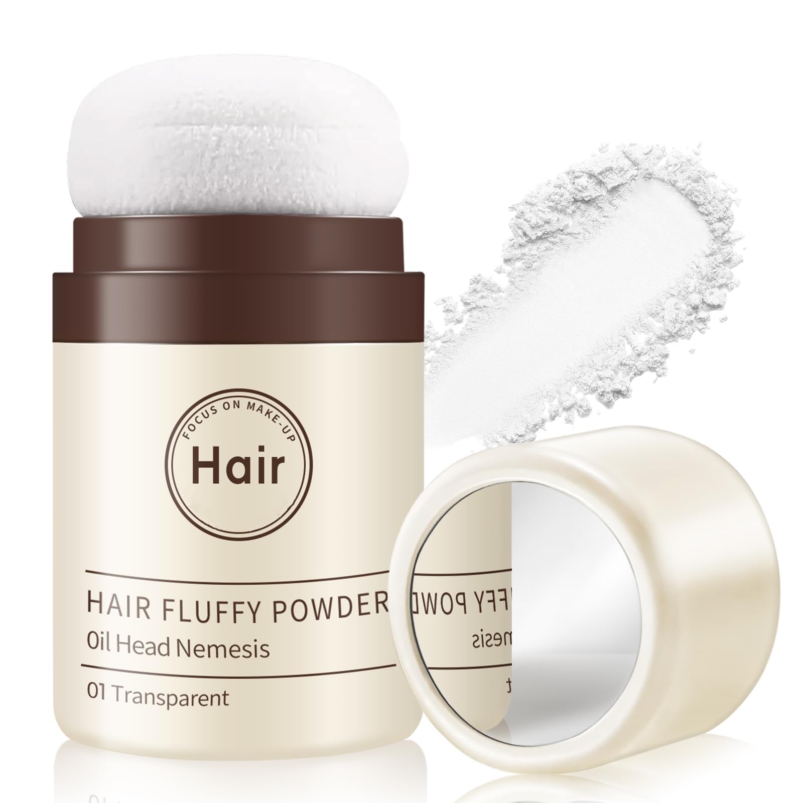 NALACAL Dry Shampoo Powder - Mattifying Root Refresh for Fuller Looking Hair, Non-Aerosol, No White Cast, Benzene-Free for Women and Men #01 Transparent