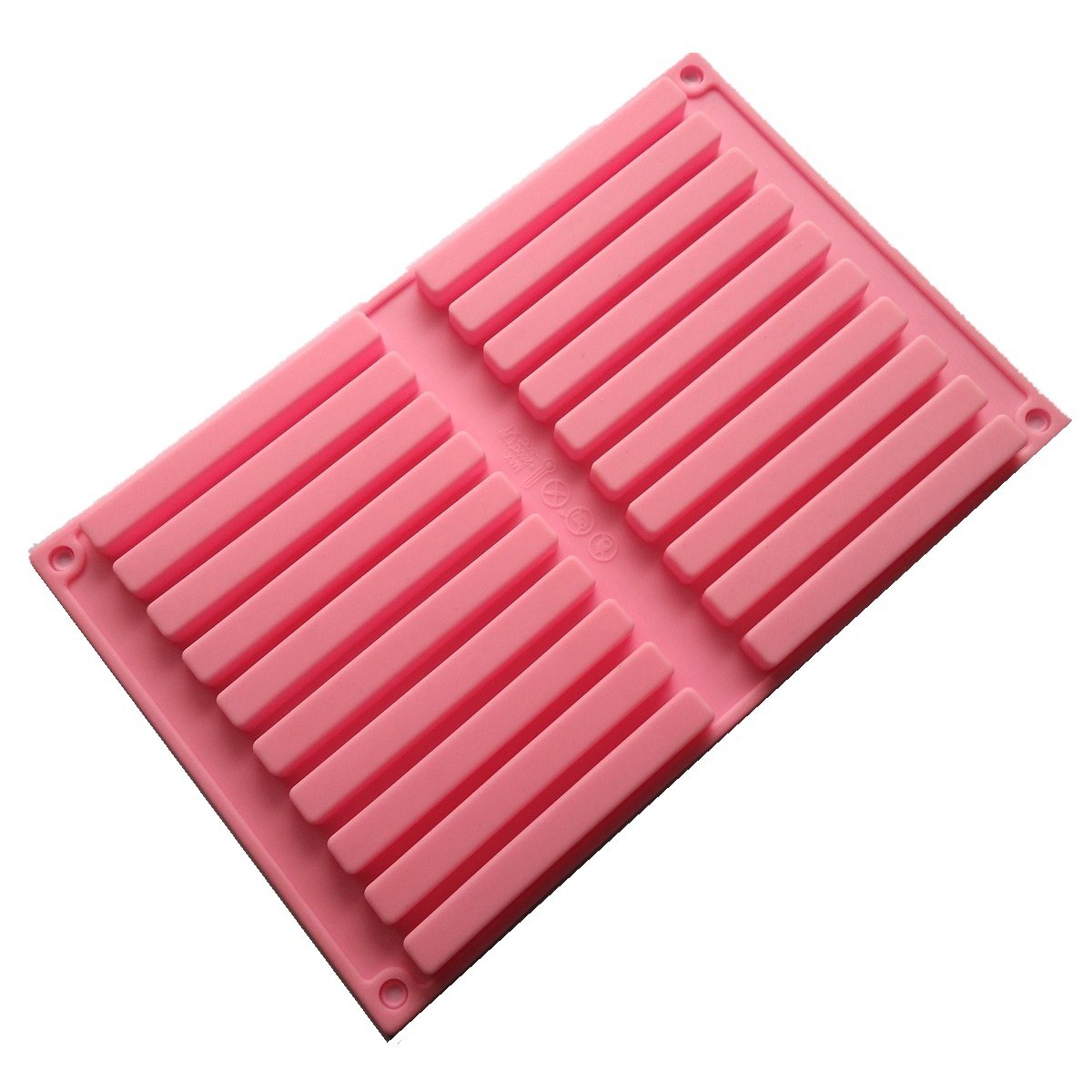 Allforhome 20 Bar Rectangle Chocolate Bar Molds Silicone Cake Decorating Chocolate Sticks Molds Cake Toppers Biscuit Dessert Ice Cube Tray DIY Molds