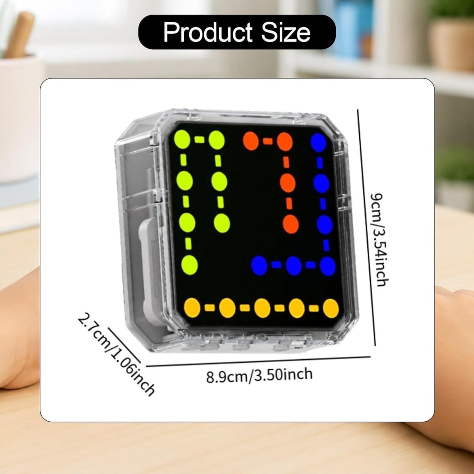 Gioco portatile logico per bambini, sviluppo visivo e intellettuale, attività pratiche che stimolano mente e mani, educazione elettronica per bambini e adulti. Nero