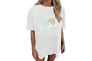 Women's Cotton Letter Print T-Shirt - Timeless Comfort for Summer