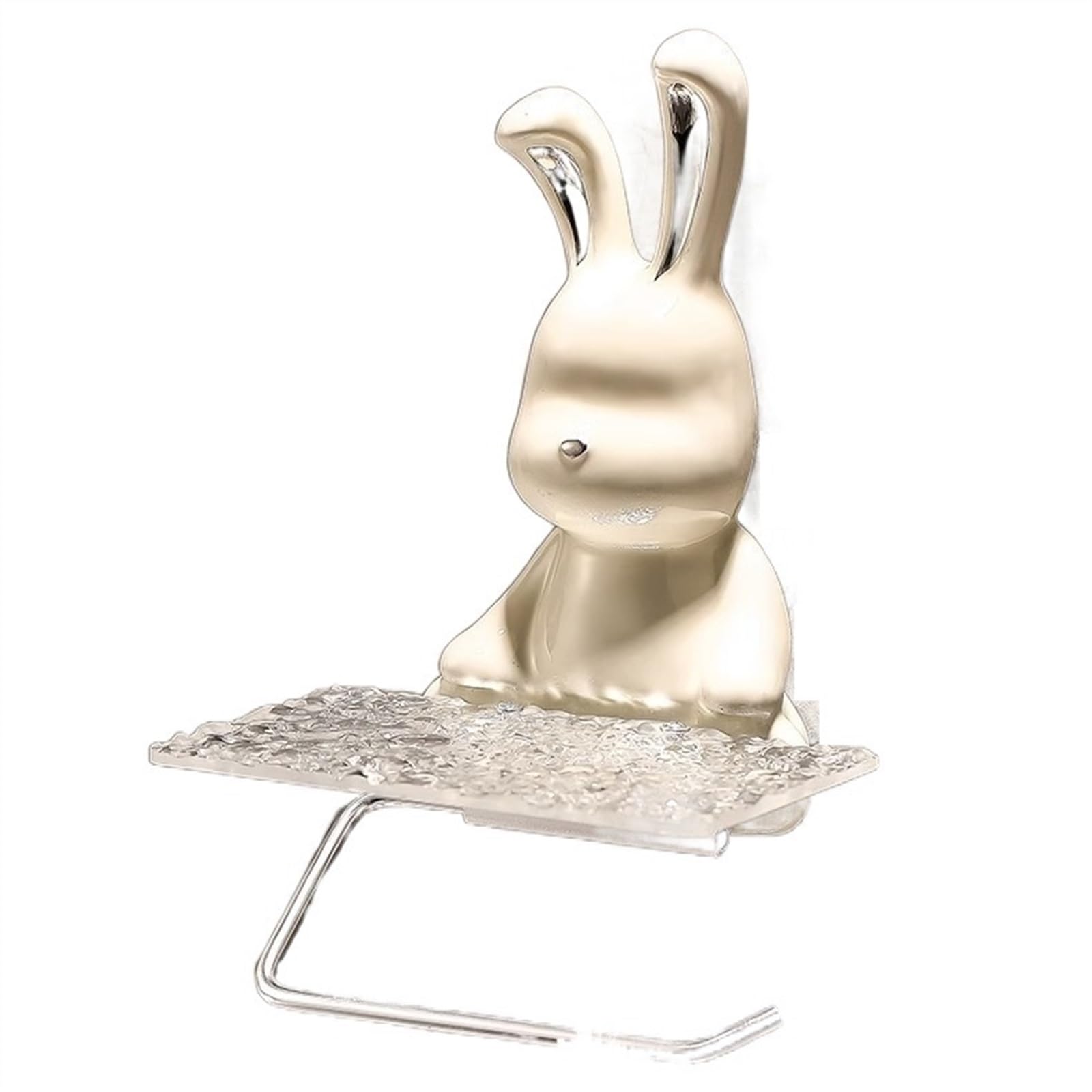 Tissue Case Rabbit Roll Paper Rack, Toilet Box Storage Tissue Dispenser(Yellow)