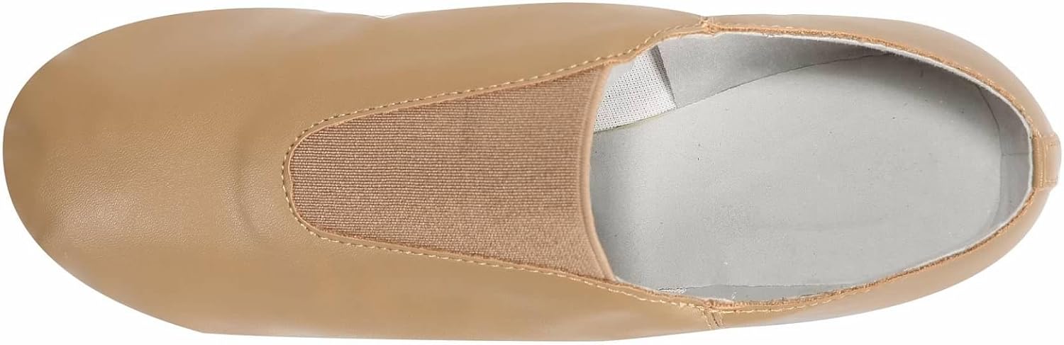 Linodes Unisex PU Leather Upper Slip-on Jazz Shoe with Up Elastic for Women and Men's Dance Shoes-UPD - Image 6