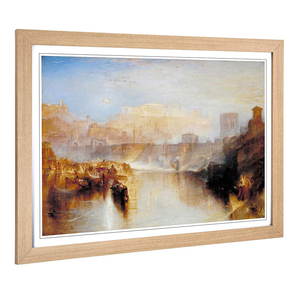 Big Box Art Framed Print of J.M.W (Joseph Mallord William Turner) Agripina Design | Wall Art Picture| Home Decor for Living Room, Bedroom, Office, Oak, A2 / 24.5x18 Inch / 62x45cm
