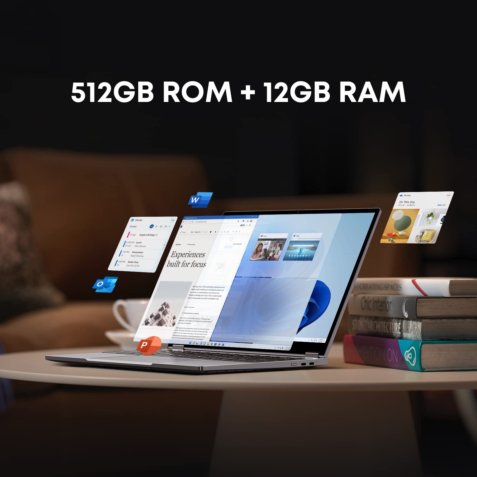 CHUWI FreeBook Portatile13.5" Touch Screen Laptop Windows 11 Yoga PC,12 GB RAM 512 GB SSD risoluzione 2256 x 1504, N5100 Celeron Quad Core 2.8 GHz, WiFi 6（Senza Penna)