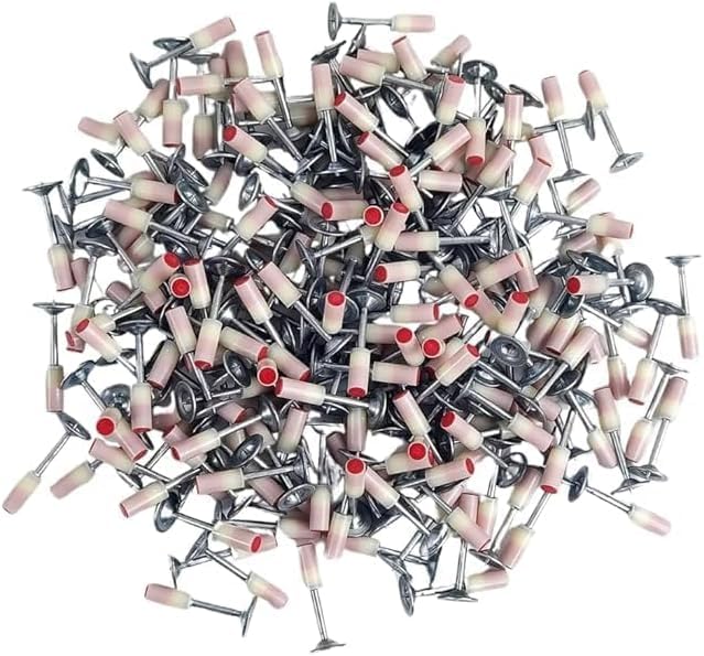 Nail Gun Nails for Concrete Nail Gun 7.3 Mm Mini Manual Steel Wall Fastening Rivet Tool Wall Fastening Cable Duct Fixing Device Nail Gun Accessories for Ceiling Cable (500)