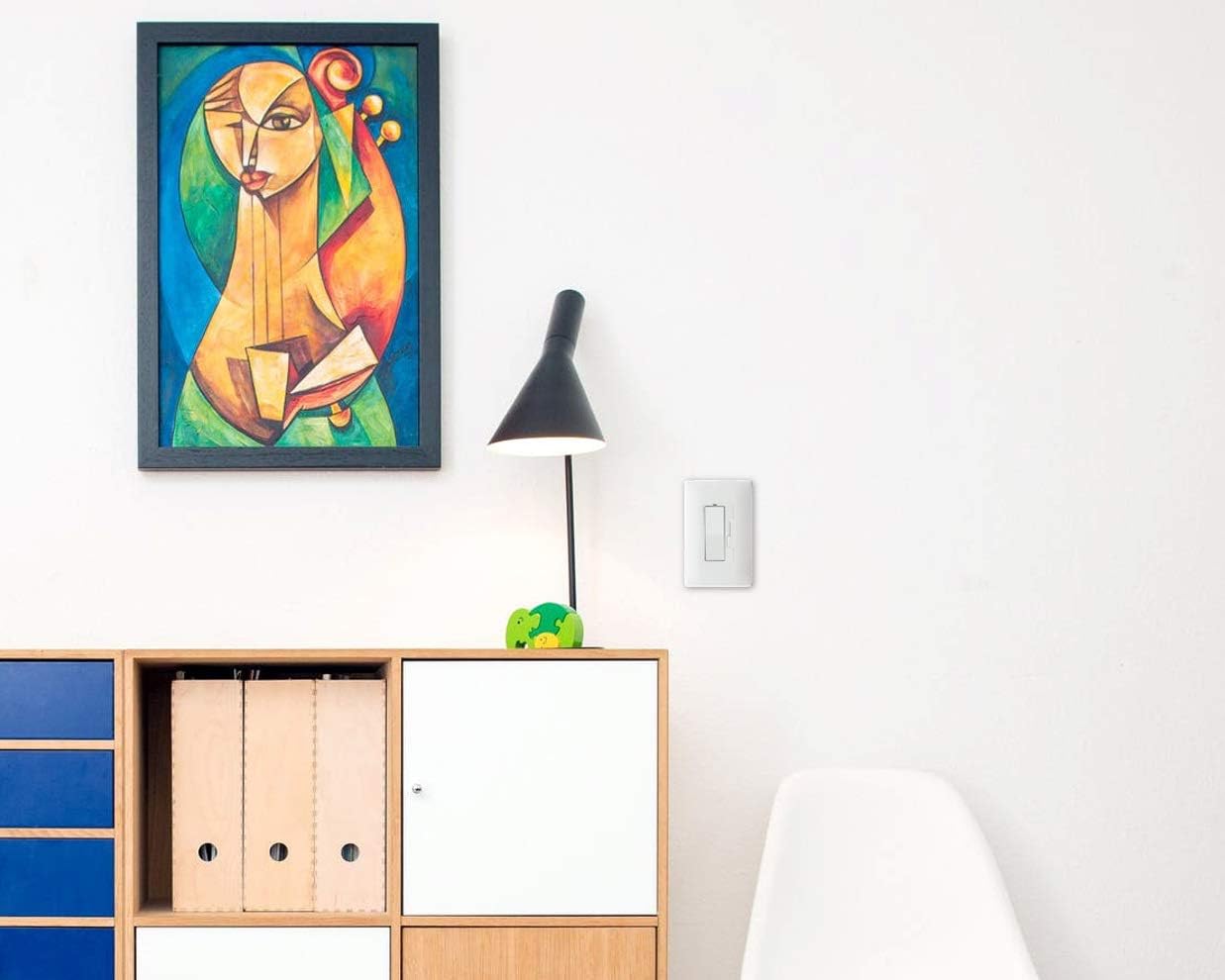 Legrand radiant Dimmer Light Switch Multi-Location, Works for Any Room, for Incandescent and Halogen Lights, 450W LED and CFL Bulbs - 700W Incandescent & Halogen, Tri Color, H703PTCCCV6