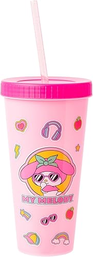 Miniatura 7 de Silver Buffalo Sanrio - Juego de 4 vasos de plástico que cambian de color con Kuromi, Keroppi, My Melody y Hello Kitty, 24 onzas