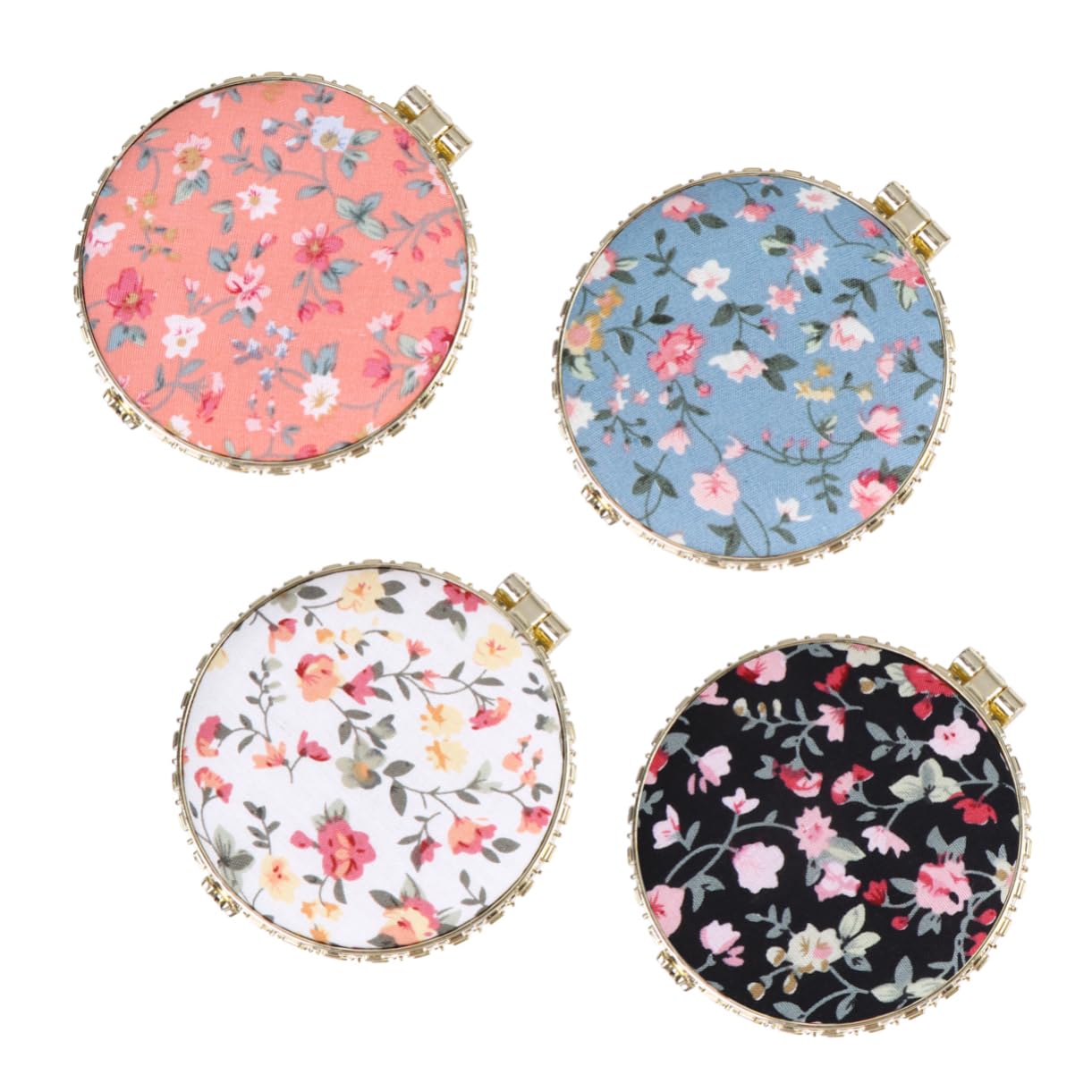 DOITOOL 12pezzi Specchio Da Trucco Retro Mini Compatto Specchietto Portatile Doppia Faccia Con Stampa Chic Per Viaggi e Uso Quotidiano