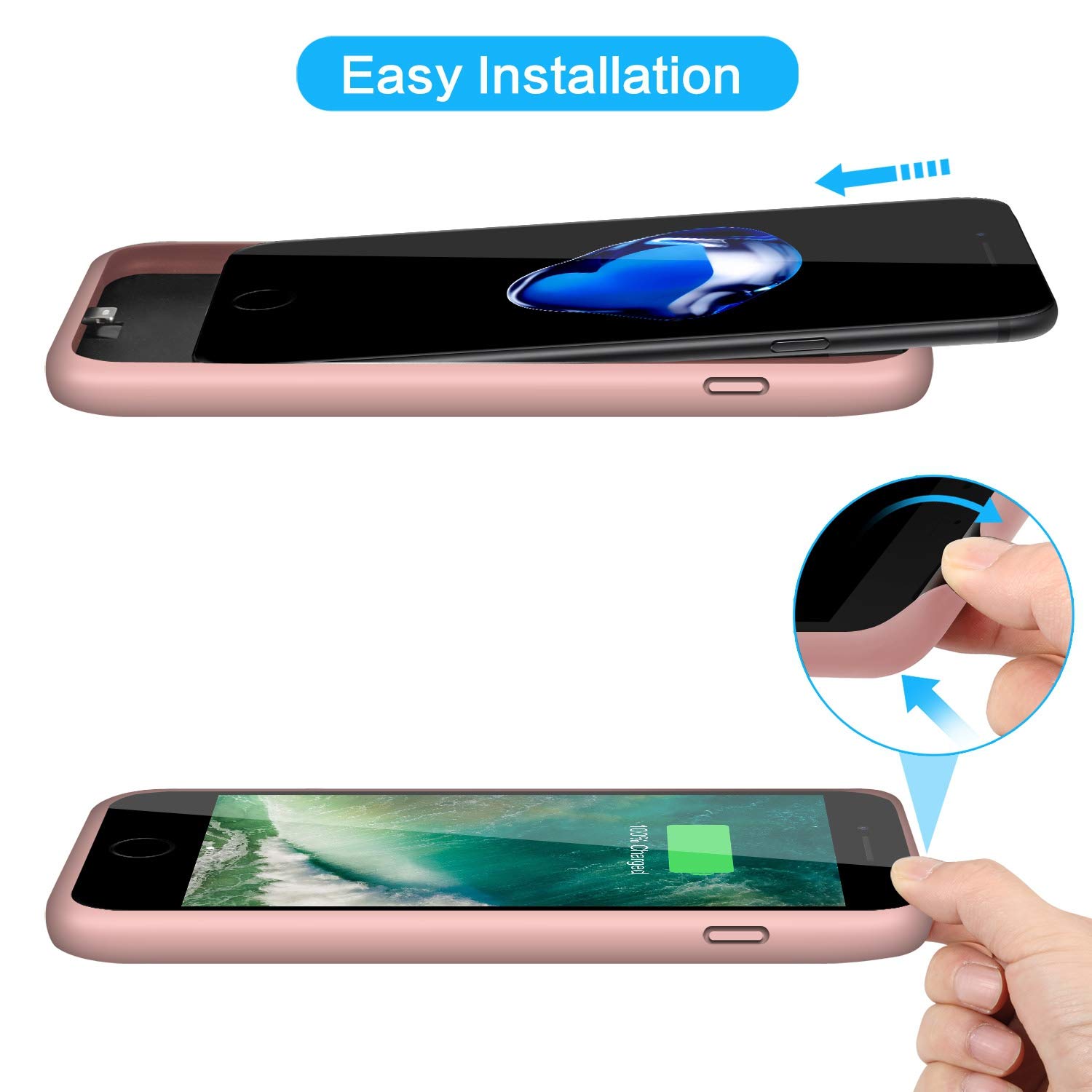 Amazon.com: HETP Battery Case for iPhone 8plus/7plus 8500mAh