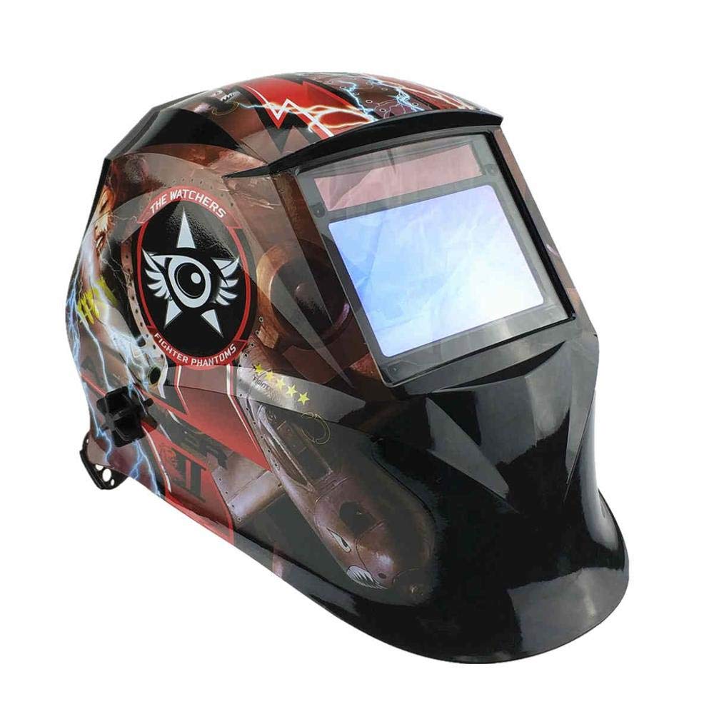Masque Soudure Automatique,Casque Soudure Casque de soudage 100 * Capteurs 65 mm Grindage Masque Solar Auto Darking(Thunder Beauty)