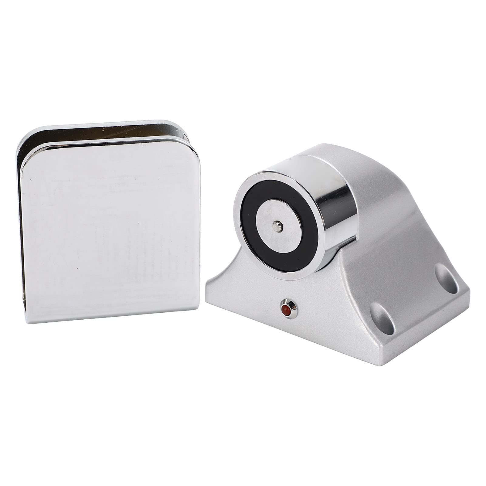 Tope de puerta electromagnético para puerta, 500 N de fuerza de succión, tope para puerta de seguridad y fácil instalación, aleación de zinc, plata, DC 24 V