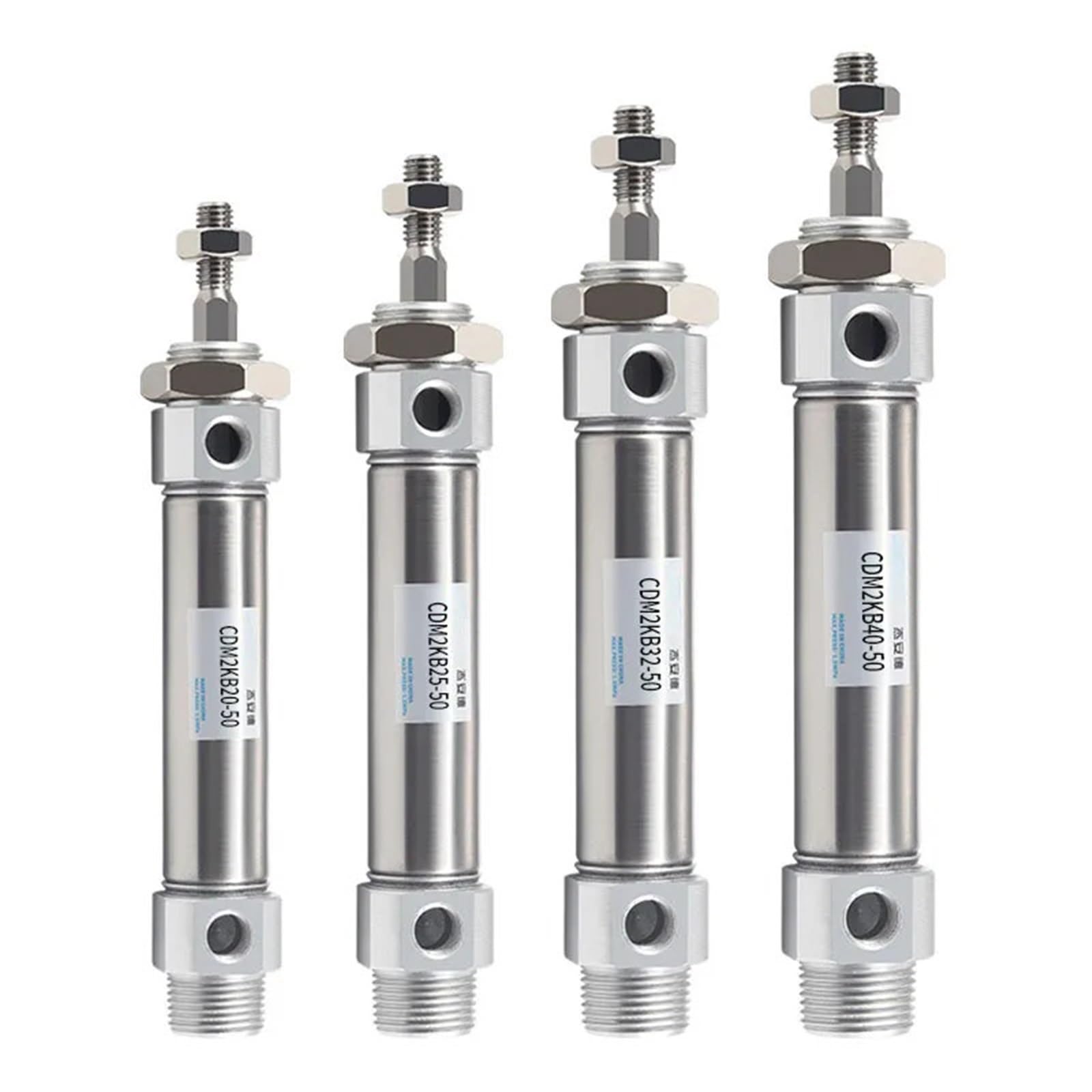 1 szt. Cylinder pneumatyczny CDM2KB Mini sześciokątny cylinder zapobiegający obrotowi 20-40 * 50-300 MM materiał ze stali nierdzewnej nie jest łatwy do rdzewienia (275 mm, otwór 40 mm)