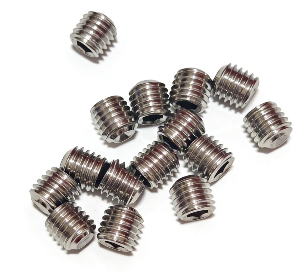 1/2-13 * 1/2 Inch Hex Socket Set Screws, 304 Stainless Steel Internal Hex Drive Cup Point Grub Screws, Furniture, Industrial Fastening (15 PCS) (1/2-13 * 1/2, Inches)