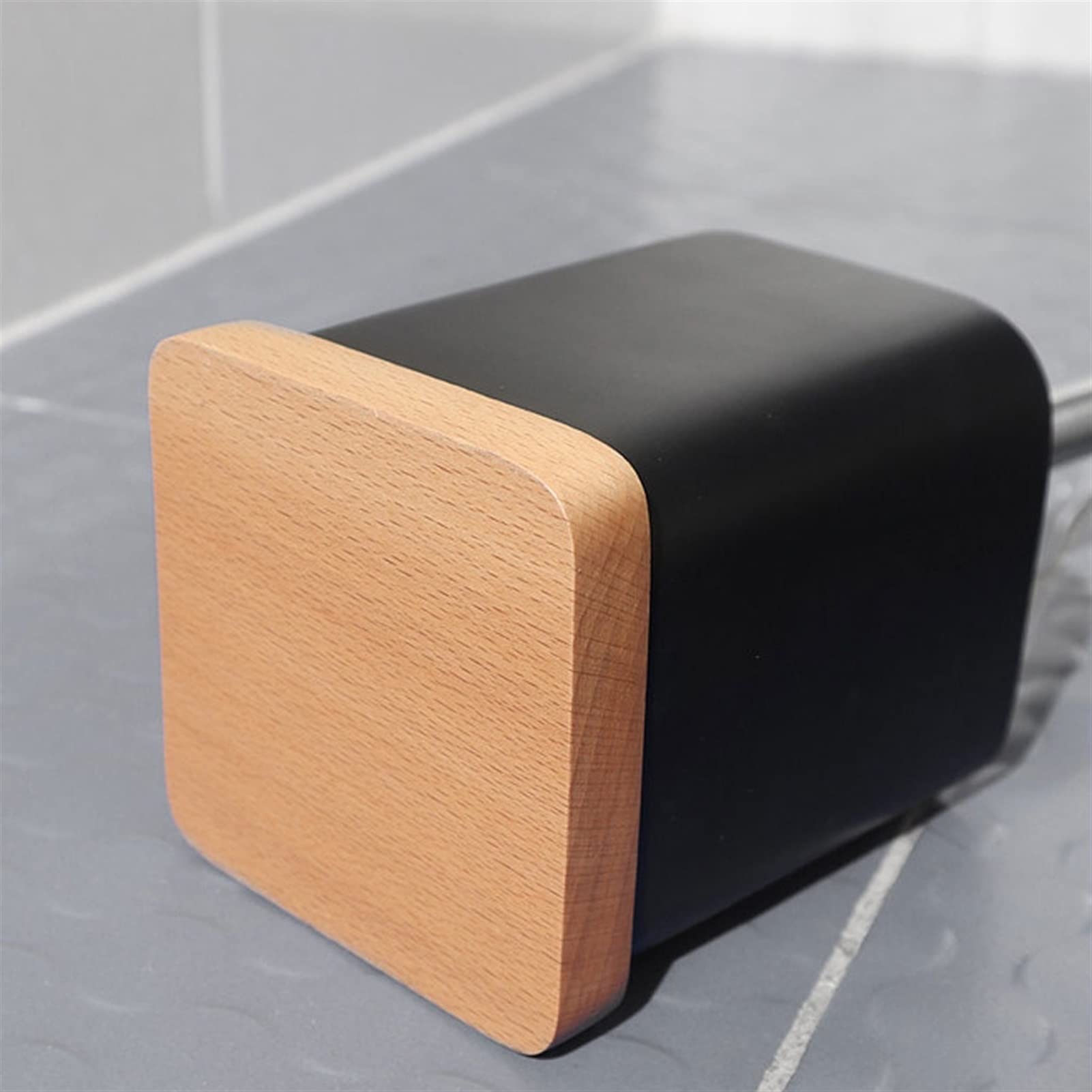 Escobilla Baño/Escobilla y Portaescobillas de Baño Escobilla de inodoro, cuadrada con soporte Escobilla de inodoro negra Escobilla de inodoro de diseño simple Limpieza de baño doméstico Juego de escob