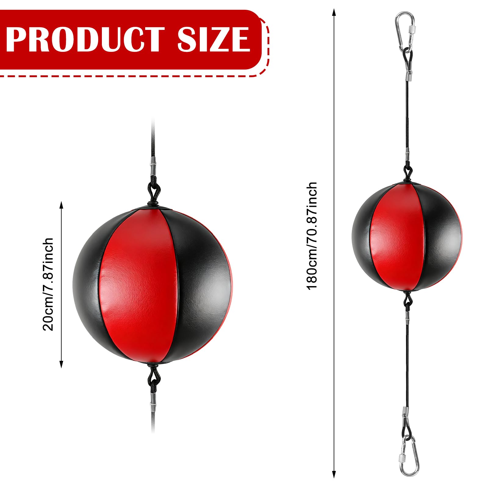 Boxe à double extrémité : ensemble de punching ball suspendu, sac de frappe de porte, kit d'entraînement de boxe pour adultes