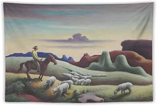 Navajo Sand Tapestry by Thomas Hart Benton Wall Art Tapestry Print Paint Artworks Modern Decor Bedroom Tapestries 40"x60"
