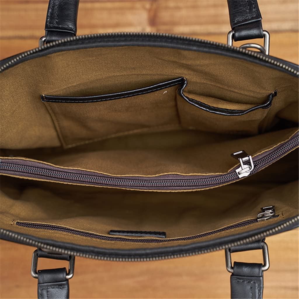 Amazon.com: LLLSSS Genuine Leather Vintage Man Handbag Briefcase
