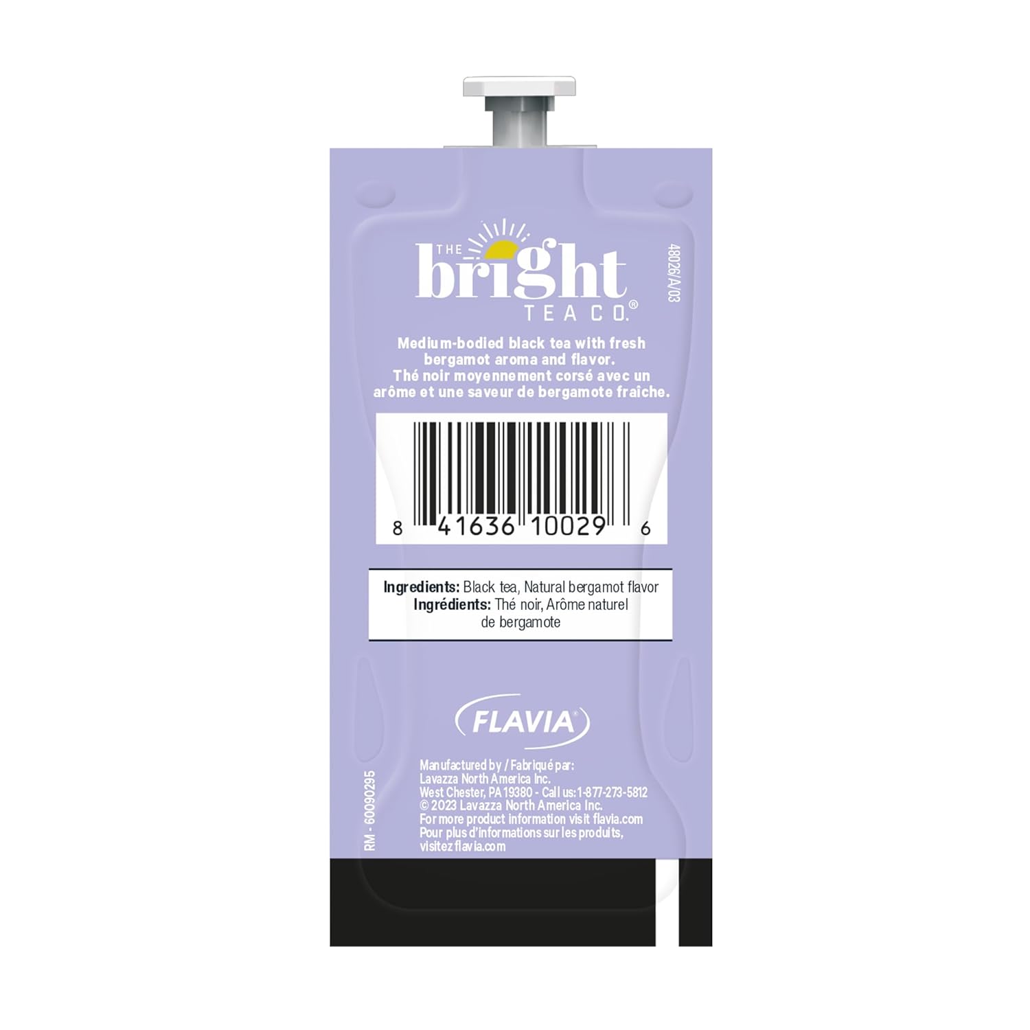 THE BRIGHT TEA CO., Earl Grey Tea Freshpacks for MARS DRINKS FLAVIA Brewer, 20 Packets