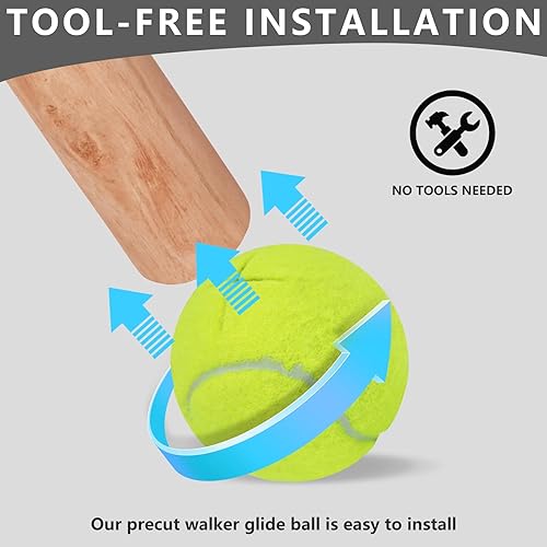 Miniatura 4 de Magicorange Paquete de 60 pelotas de tenis precortadas a granel para sillas, pelotas de tenis de 2.5 pulgadas, fundas para patas de sillas para