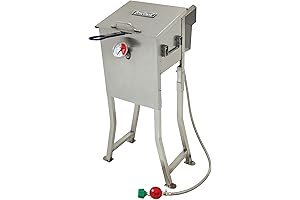 Cajun Cooker 700-725 2.5-Gal Stainless Bayou Fryer & Deep Fryer