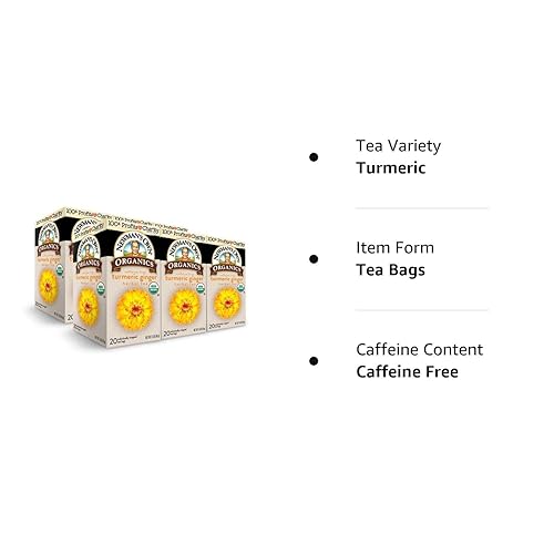 Miniatura 6 de Newman's Own Té de hierbas de jengibre de cúrcuma orgánico, sin cafeína, sabores salados y picantes combinados para la taza perfecta de té, paquete