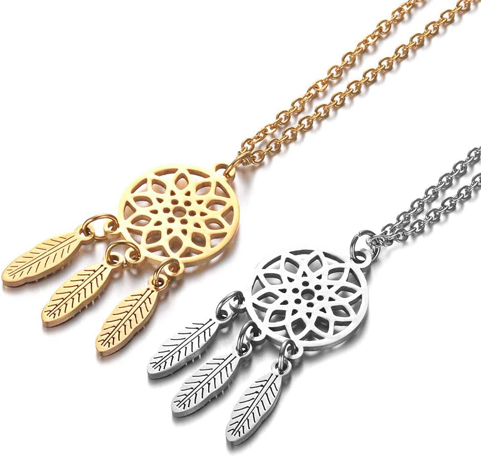 Dreuyet Bohemian Dream Catcher Necklace for Women Vintage Tassel Feather Turquoise Beads Long Chain Necklace Boho Tribal Necklace Party Festival Birthday Anniversary Jewelry - Image 6