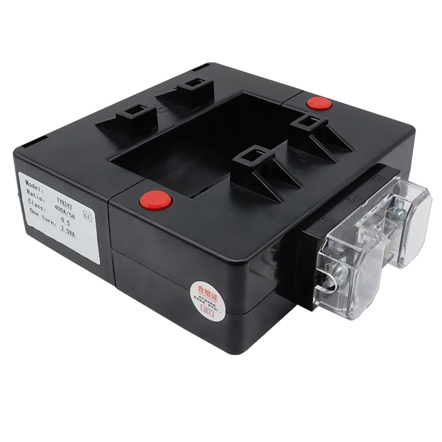 Split Type Current Transformer Button Fixed Square Hole CT 50-60HZ 400/600/800/1000-2000A/5A Electrical Energy Meter Sensor 1Pcs(1500A)