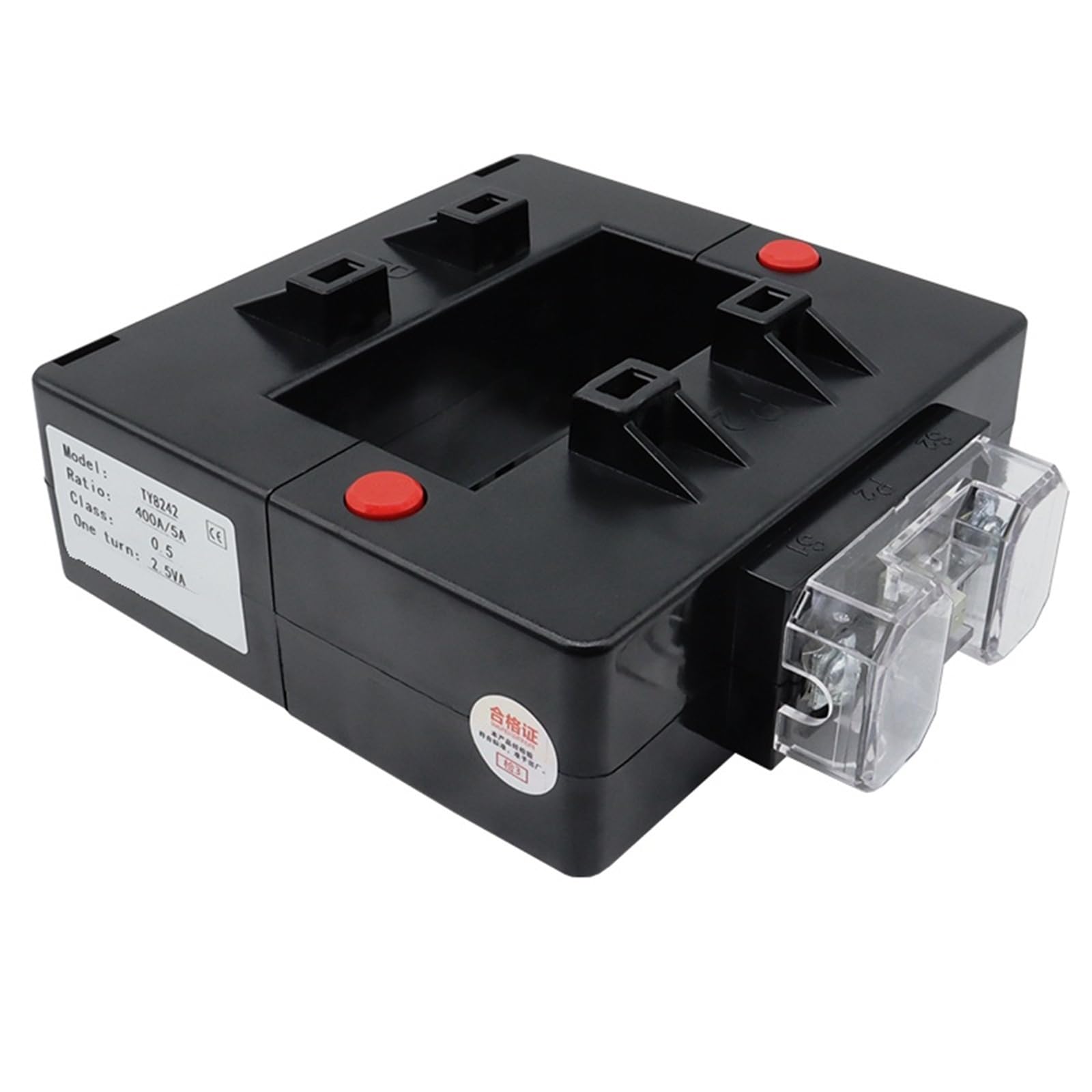 Transformador de corriente de 1500A/5A dividido con ventana cuadrada de 1 ud 5