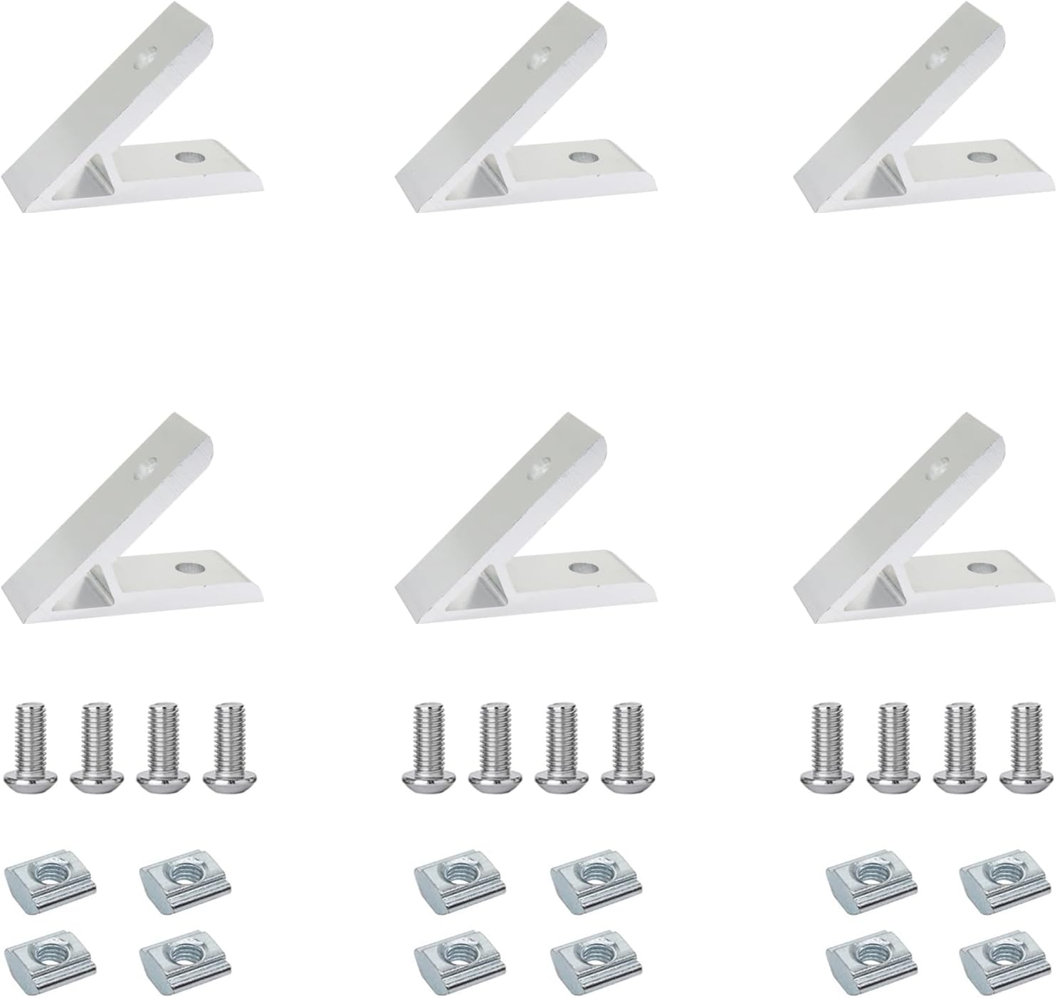 6Pcs 10 Series 60 Degree Angle Bracket 1010 Aluminum Extrusion Corner 60Deg Joint Connector Brace for 60° Joiner 120Deg 1020 10/10 Extruded 1 Inch x 1 Inch Aluminium Profile