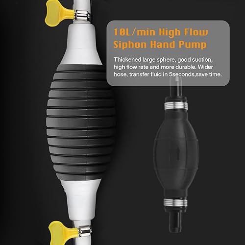 Miniatura 4 de 1 bomba de aceite de gasolina para automóvil, sifón manual de gran flujo de gasolina diésel, bomba de aceite portátil con tubo de bomba de