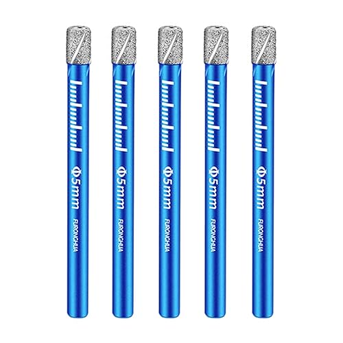 5 brocas de núcleo de diamante seco de 316 pulgadas para baldosas de porcelana, granito, mármol, vidrio, materiales duros, kit de sierra de agujero
