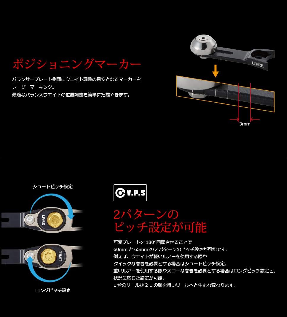 リブレ SB65/70 ベイトハンドル（コンクエスト200右） SB 65-70