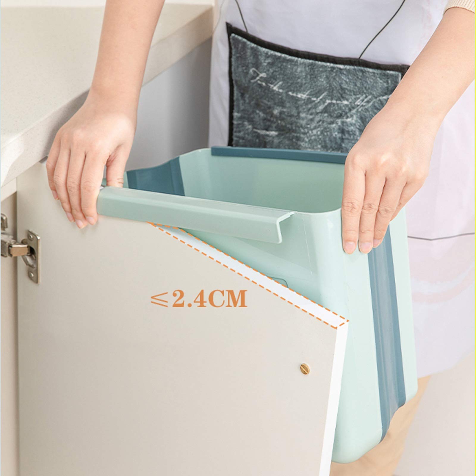 Bidone Portarifiuti Semplice spazzatura pieghevole BACK 2,3 GALLON PLASTIC PLASCING BACK CASH for la porta dell'armadio da cucina Piccola parete pieghevole a parete Bin, 4 colori Cestino Carta Stracci