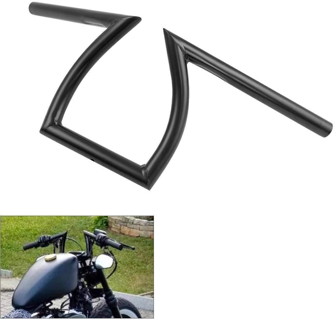 TCT-MT 1" Z Bars Handlebars Motor Universal Handlebar Fit For Honda Drag Style bar Shadow Aero 750, Yamaha, Suzuki, Kawasaki, BSA, Indian, Victory Choppers, Bobbers, Dyna Fat Bob FXDF Black