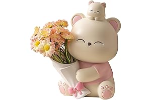 Cute Bear Adornment for Tabletop, Ideal for Home Decor or Floral Display
